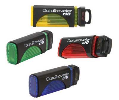 O flash marcado de USB conduz para kingston DTC 10