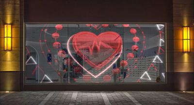 P6 Adhesive Transparent LED Film Display , Super Slim LED Film Screen