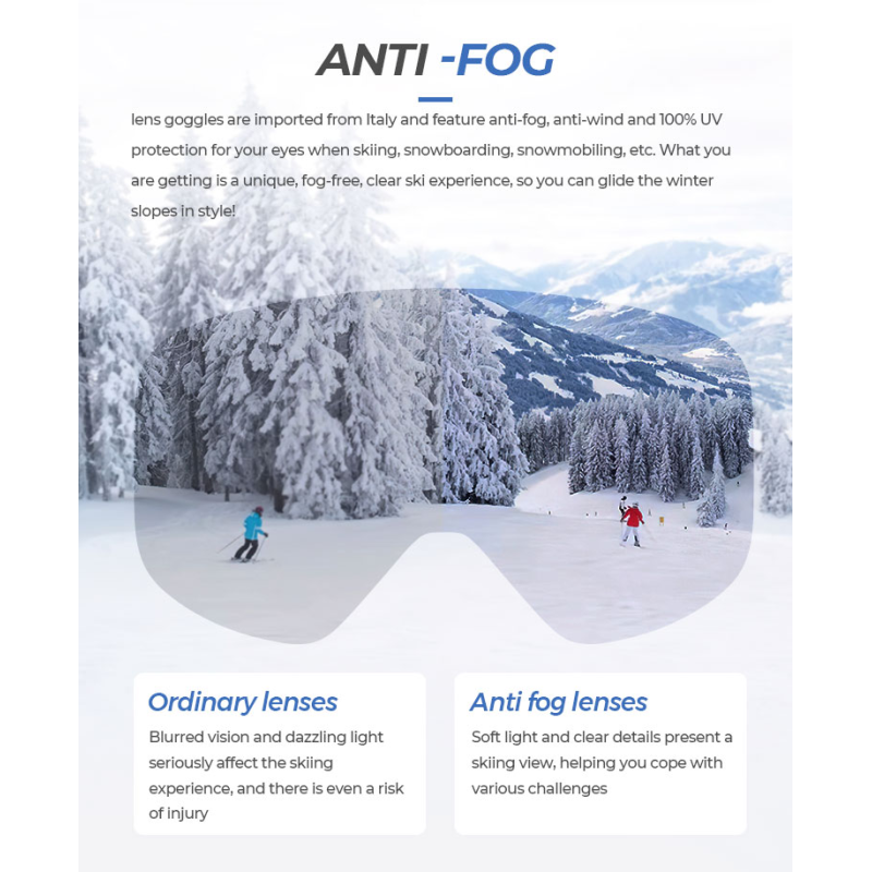 Women Lightweight Black Frame TPU Ski Glasses Cylindrical Lenses Magnetic Snow Goggles Customizable Logo Small MOQ Ready