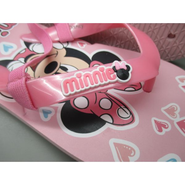Licencé Minnie Character Kids Flip Flops Sandals Impression à l'écran et Impression 3D