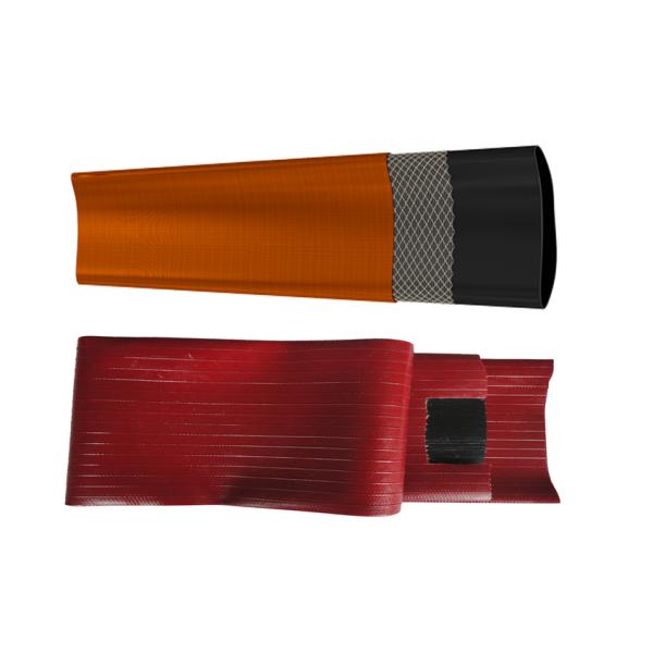 PVC Lay Flat Pump Discharge Hose With Aluminum Camlock C & E Fittings, Cam Lock Fitting Type F included, Heavy Duty