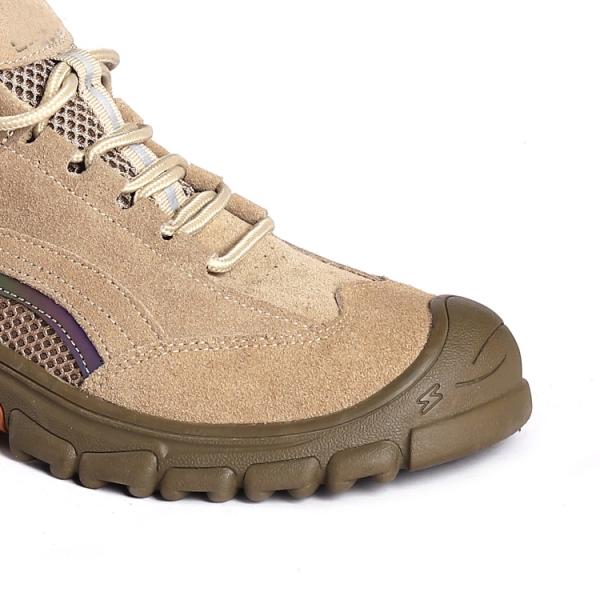Shengjie Steel Toe Lace up Work Boots Low Cut Slip Resistance Oil Resistance Nubuck Cow Leatehr Upper Safety Shoes