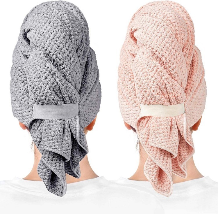 Multi-Color Super Absorbent Fast Drying Microfiber Hair Towel Wrap