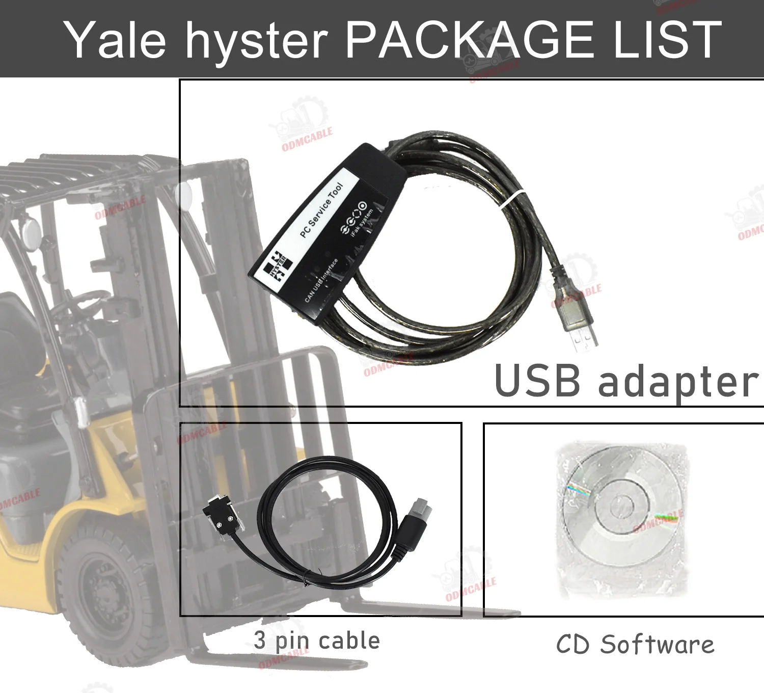 For Hyster Yale Forklift Truck Diagnostic Scanner PC Service Tool Ifak CAN USB Interface Diagnosis Tool