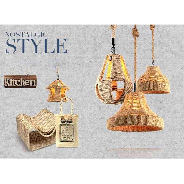 Vintage Light Rope Pendant Lamp Retro Loft Industrial Hanging Light Lamp(WH-VP-200)