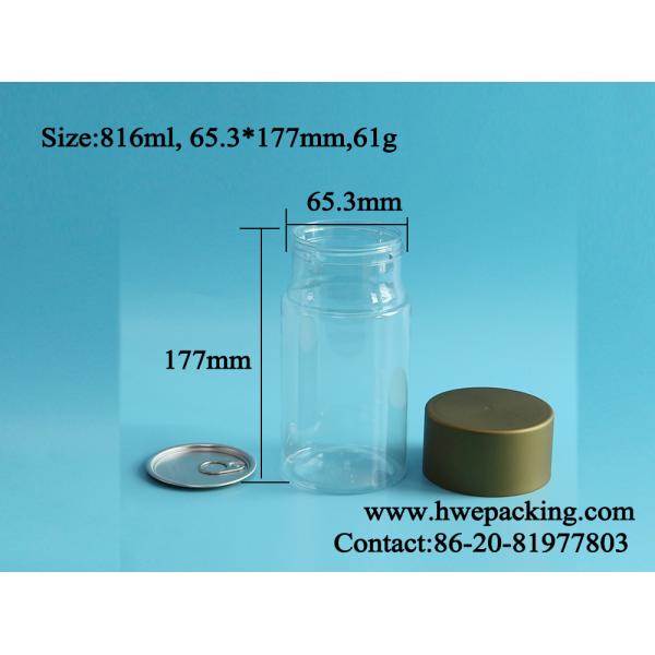 28oz Food Grade EOE Plastic Packaging Jar PET Cans With Long Screw Lid