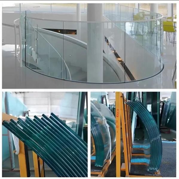 Garde-corps du centre commercial en verre trempé courbé avec PVB / EVA / Sentry Glas Plus
