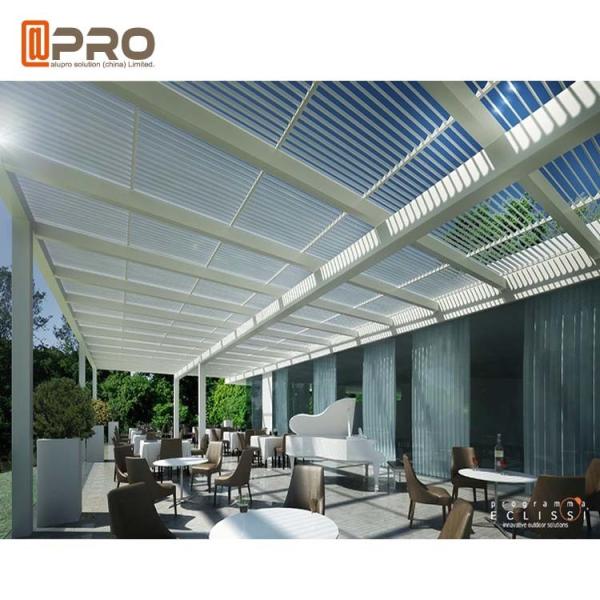 Sistema de alumínio de controle remoto elétrico do caramanchão exterior para o jardim