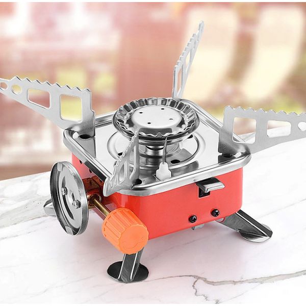 Factory Portable Mini Camping Outdoor Stainless Steel Butane Gas Stove Survival Pocket Picnic Cooking Burner