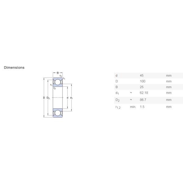 OEM 6309 2Z 6309 2RS Skf Ball Bearing Size 45*100*25mm With Dust Cover