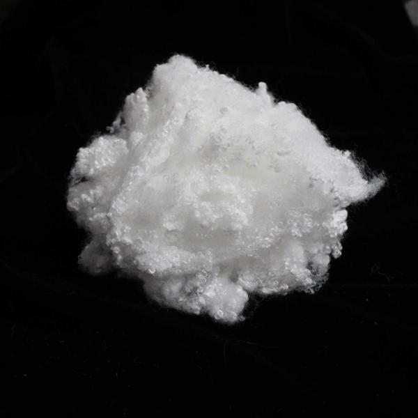 Non siliconized Polyester Staple Fibers White 3D Lightweight Microfiber 
