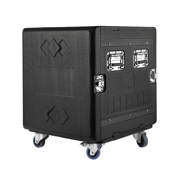 Waterproof PE 12u Rack Flight Case With Wheels 20 Depth