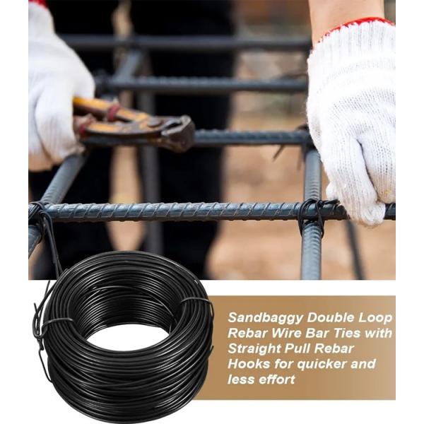 BWG 16 18 20 22 Черная обжатая связующая проволока