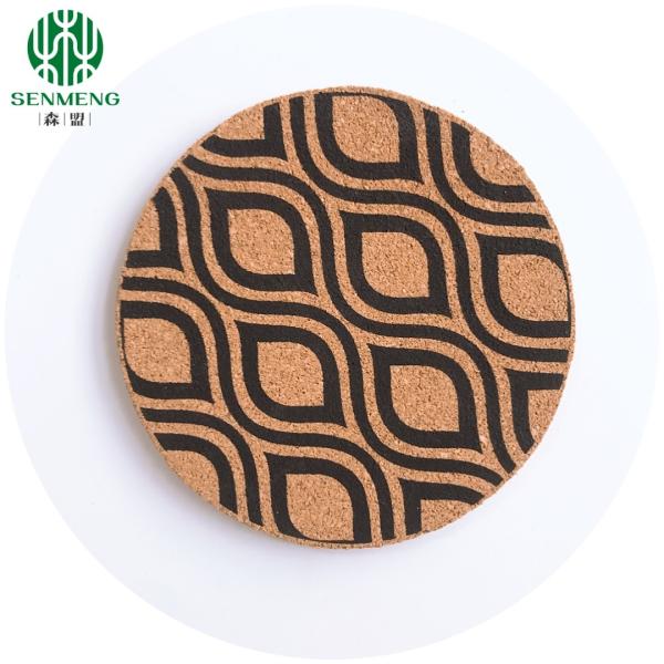 Custom Size Wholesale Natural Eco Friendly Cork Coaster Cork Cup Mats