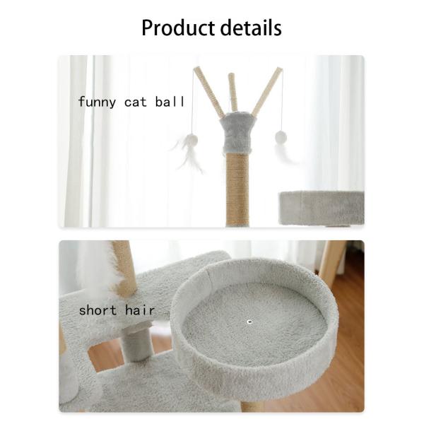 Scratch Resistant Modern Cat Tower Cat Climbing Frame Soft And Comfortable