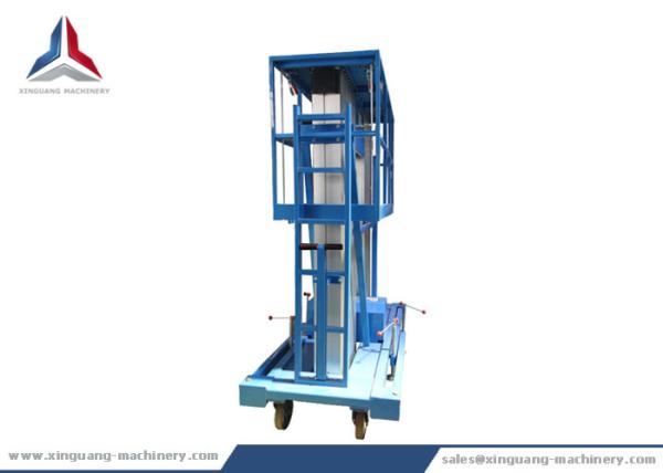 200kg Capacity Double Mast Hydraulic Aluminum Lift with 10m Platform Height