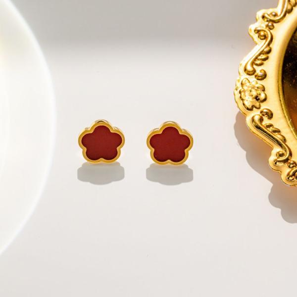 Ensemble de bijoux en or inoxydable Lucky Clover Chaîne en or inoxydable pour femmes