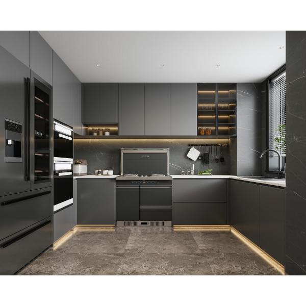 Modern Shaker Door Kitchen Laminate Painted Kitchen Cabinets With Wall Units