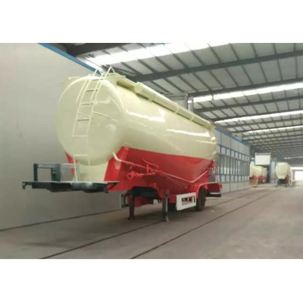Powder Material Tank Semi Truck Trailer , 48000L Weichai Engine Semi Tractor Trailer