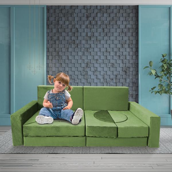 Нетоксические дети ткани бархата 14pcs играют софу для малышей