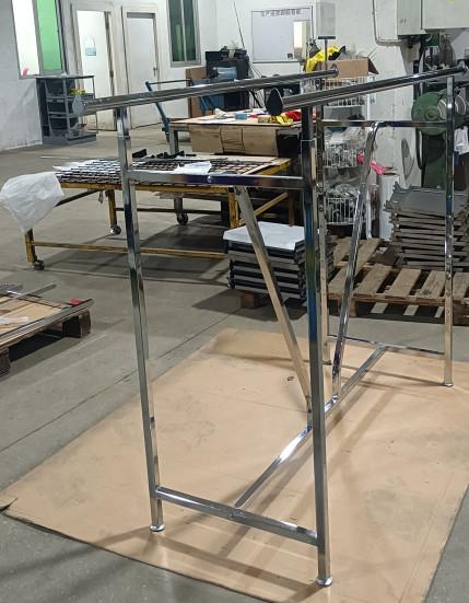 At-0156 Double Rail Rack With V Brace Wall Display Fixtures Versatile Usage