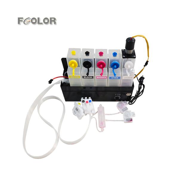Fcolor New DTF White Ink Circulation System CISS for Epson L1800 1390 L805 DTF Printer with DTF Ink Mixer