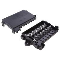 ZC-1M7S Distribución de energía cruzada de carga pesada DC 7 Way MIDI Fuse Box MEGA Fuse Block Holder para el accesorio del autobús del barco del autocaravana