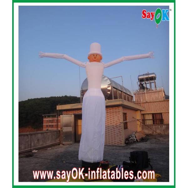 Рекламировать человека танцев крупного плана раздувного человека дружественного к Эко 3m танцора воздуха для церемонии открытия ресторана