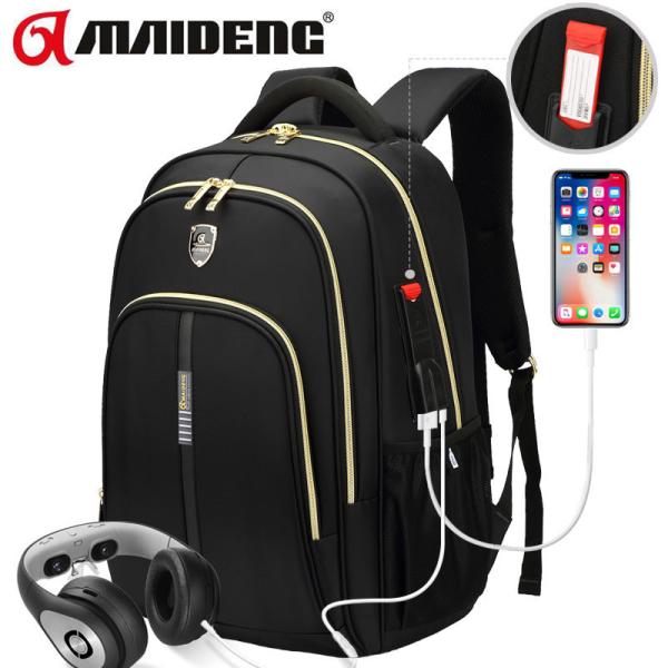 Durable 3 Zipper Backpack , Large Capacity Rucksack With Zip At Back