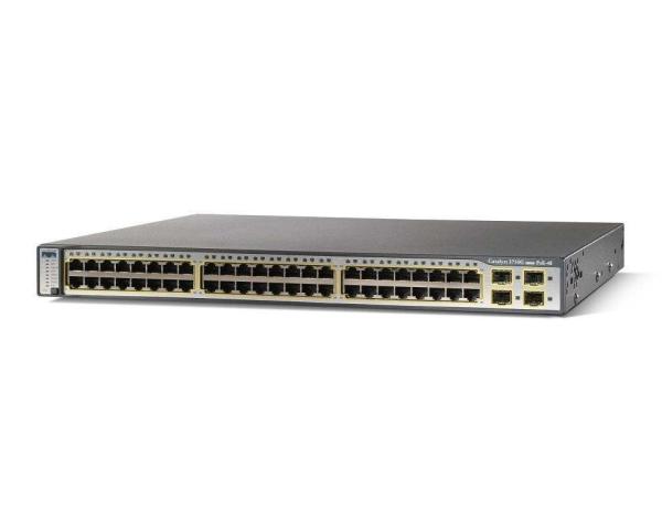3750G Series WS-C3750G-48PS-S 3750 Switch 48 10/100/1000T PoE 4 SFP IPB QoS Performance Upgrade