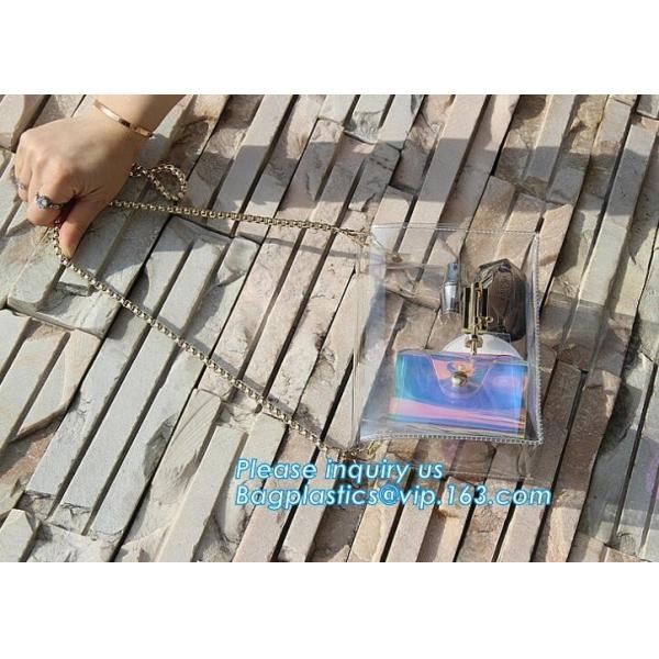 Beach Clear PVC Shoulder Bag DIY Transparent Clutch Tote Bag, candy jelly bag transparent clear pvc handbag shoulder cro