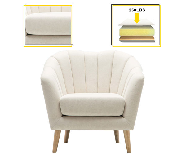 Fauteuil de luxe de Sofa Wooden Frame Single Seater de salon d'hôtel