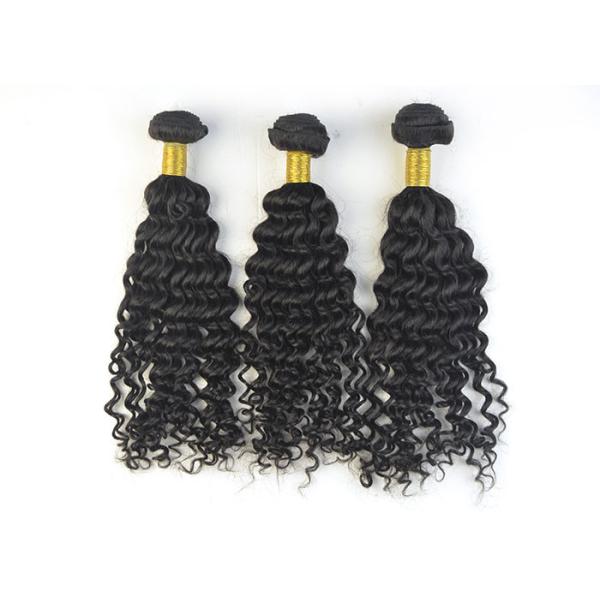 Curly Virgin Brazilian Remy Human Hair Extensions Natural Brown Color