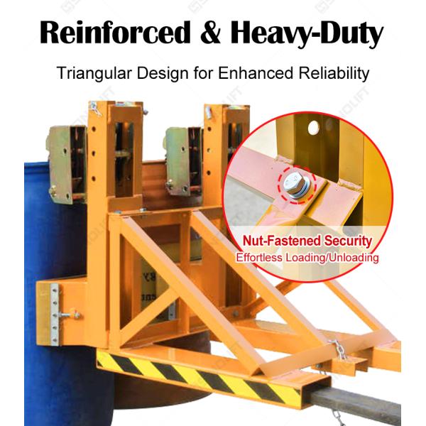 DG500 / DG1000 / DG1500 / DG2000 Heavy-Duty Forklift Mounted Drum Grab