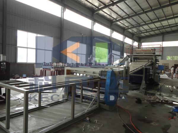 PVC Marble Board Extrusion Machine / PVC Plastic Artificial Stone Profile Production
