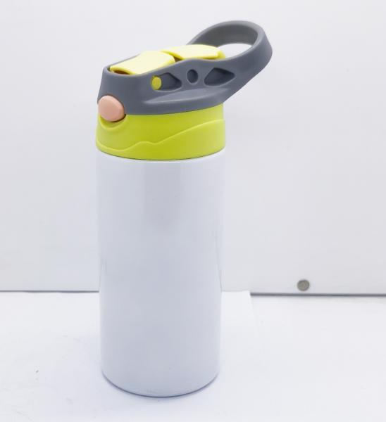 Sublimation Bulk 6 Pack 12oz Stainless Steel Sublimation Blank Sippy Cup Double Wall Insulated Kids Tumbler With Handle Spill Proof Lid For Water Drinks
