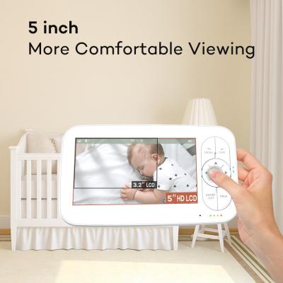 5 Inch 1080P Wireless Baby Monitor Cry Detection HD WIFI Baby Monitor With Tuya App