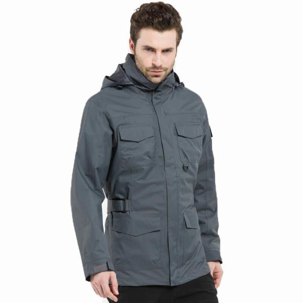 2 Pieces Camping Coat Seamless Waterproof Zipper Adjustable Cuff Hign Density