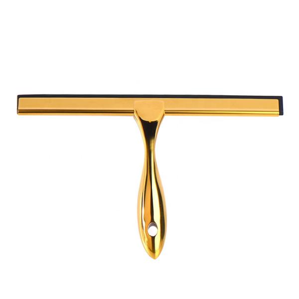 Luxury Bathroom accessories Gold metal mini squeegee clean shower glass mirror small squeegee handle