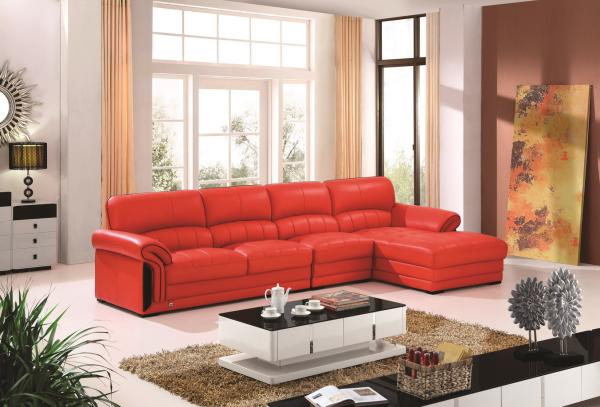 section genuine leather home corner sofa living room furniture