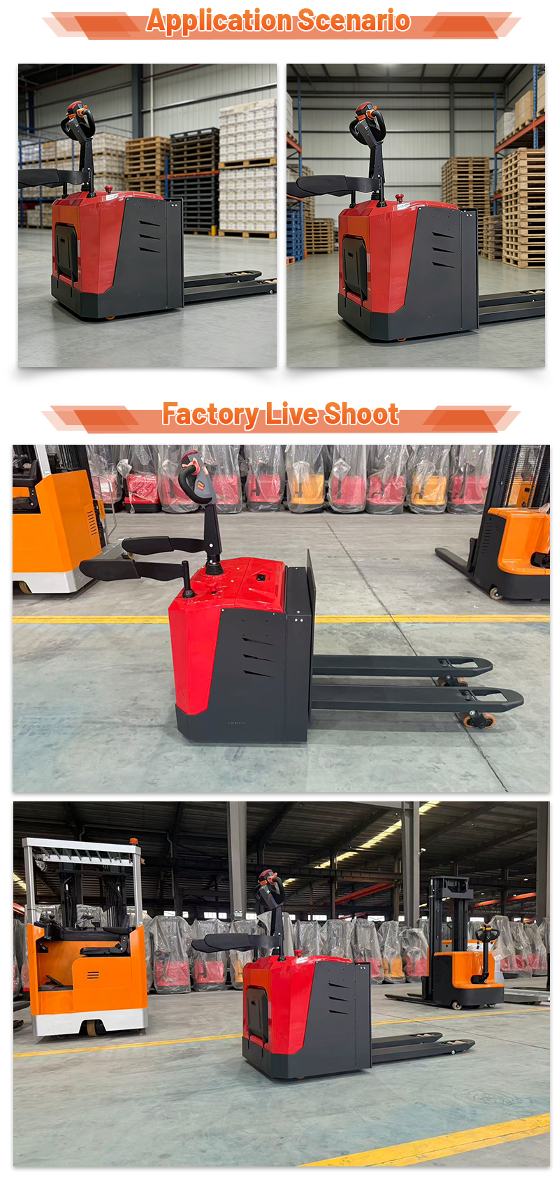 Stand On Walk Behind Electric Pallet Truck Lifter Stacker 2000kg OEM