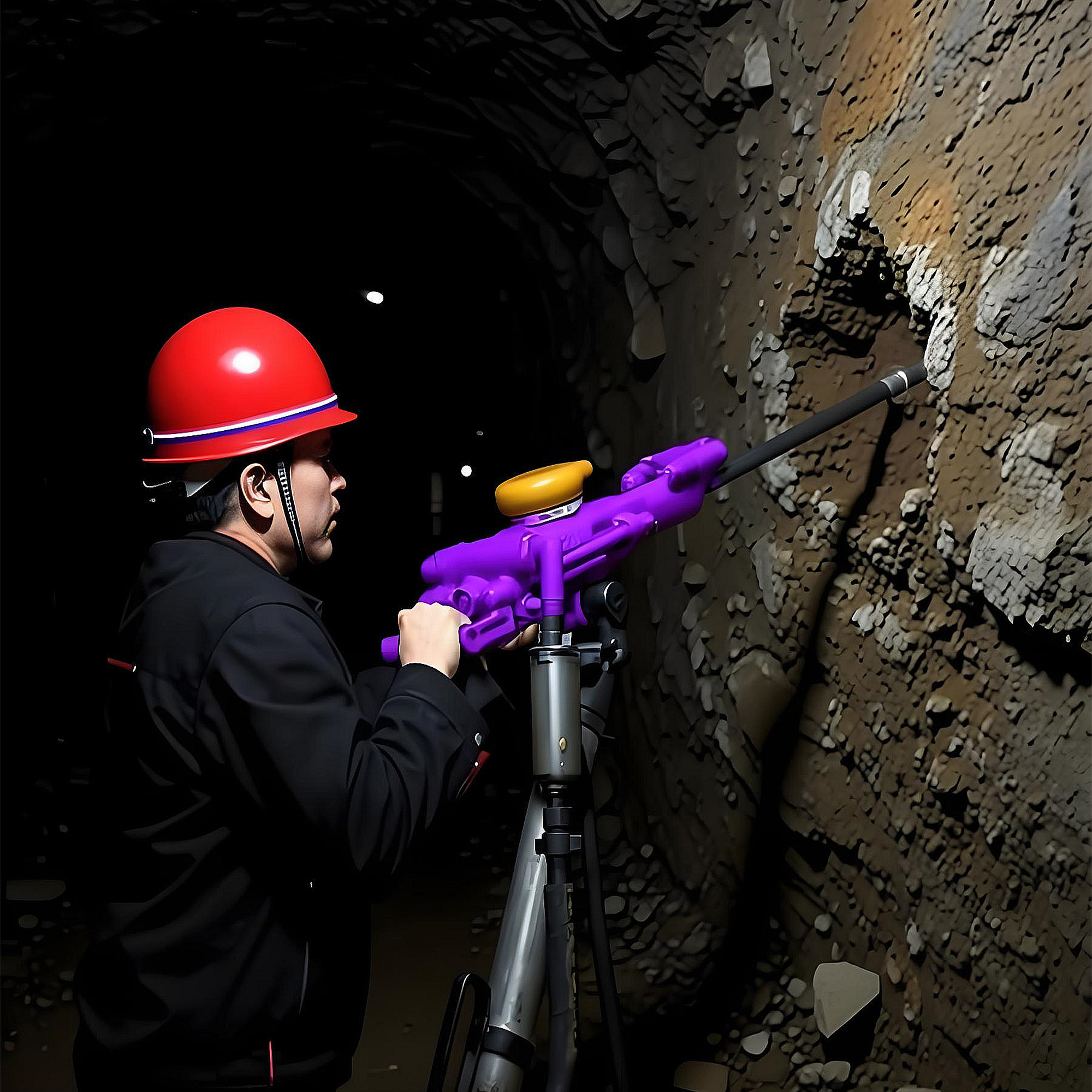 Hand Held Rock Drilling Machine Quarrying Roadworks Breaker Hammer Pneumatic Rock Drilling Rig