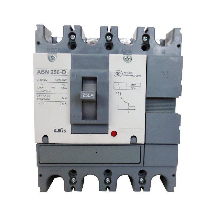 Автомат защити цепи DC100V 250A 20KA DC раковины серии ABN пластиковый для фотовольтайческого