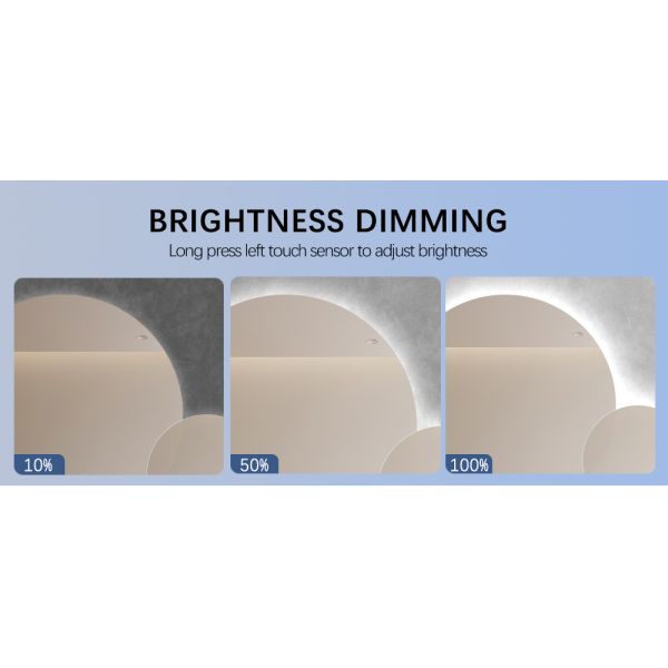 Twin Circle Illuminated LED Backlight Bathroom Mirror IP44 For Hotel Villa Project