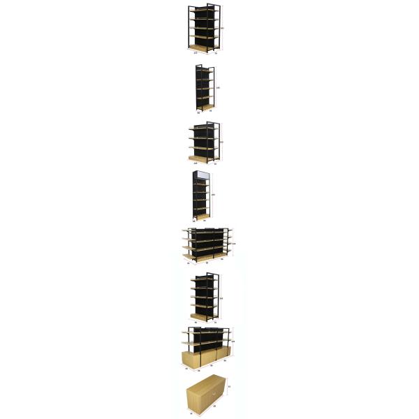 Supermercado Gondolas and Shelves Heavy Duty Style for Displaying Wiper Display Rack