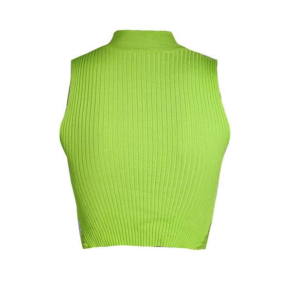 Hanging Neck Sleeveless Sexy Women's Knitted Tank Top
