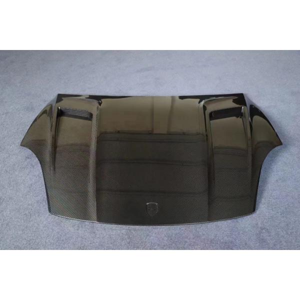 2019 Black Porsche Cayenne Body Kit TH Style Hood Engine Cover Dry Carbon Fiber