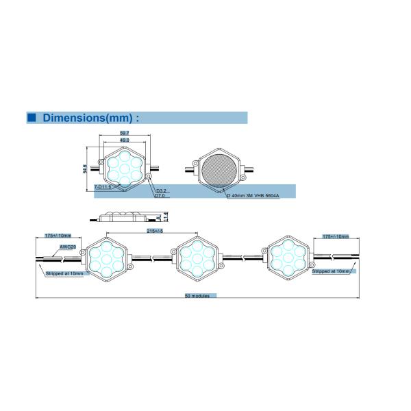 Водоустойчивые модули СИД письма канала с красным янтарным зеленым цветом