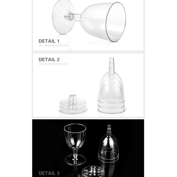 Champagne Flutes 6oz Clear Hard Plastic Disposable Glasses Cocktail /Ice Cream /Juice/ Mousse Cups