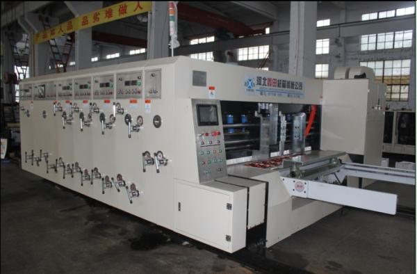 Steel Carton Box Making Machine , Flexo Printer Slotter Die-cutter Stacker Machine